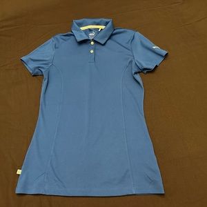 Puma Golf women’s blue fitted shortsleeved polo. Size XS